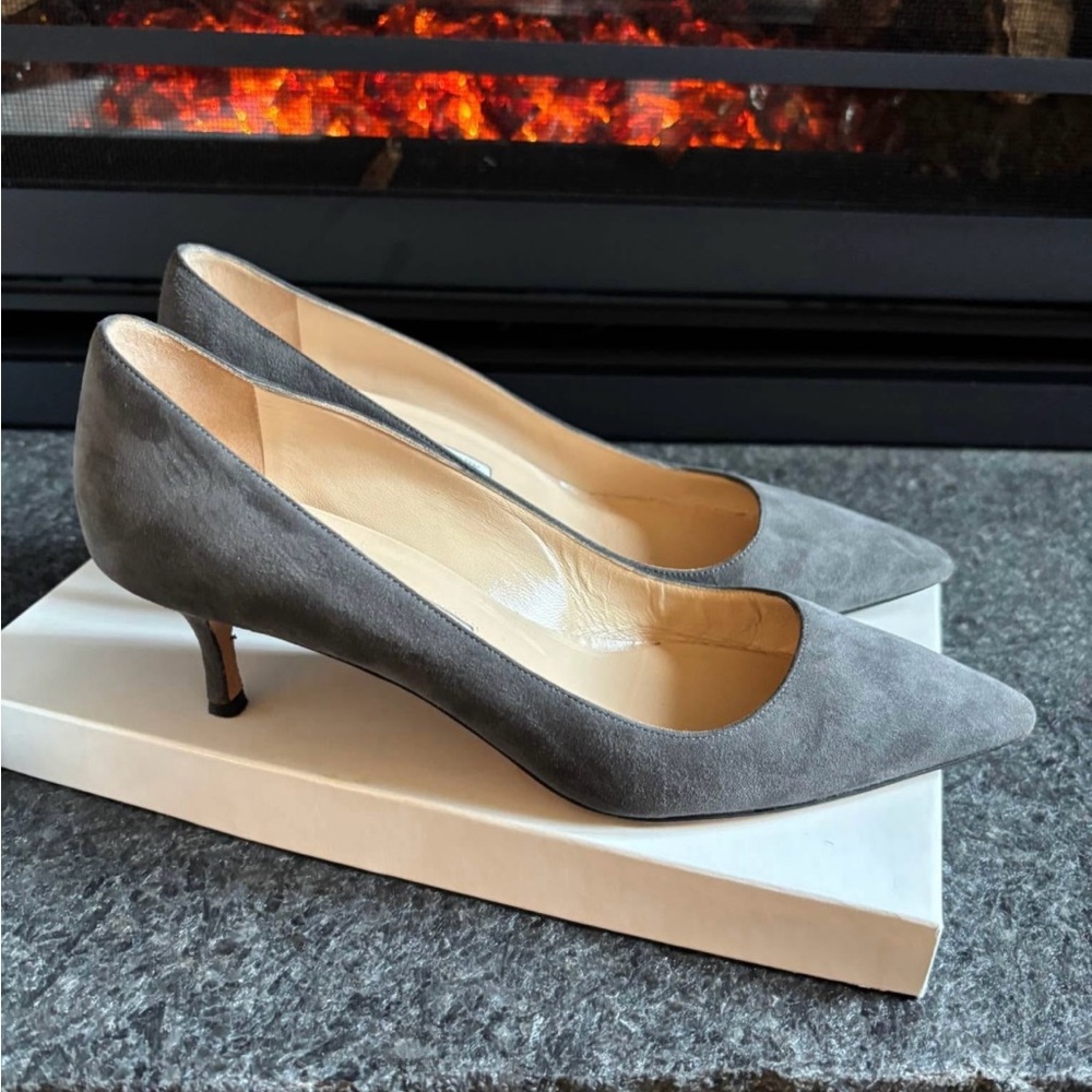 Manolo Blahnik Black Suede Heels BB 50 with Box and dust bag, size 37.5